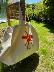 Beach Bag XL Beige/Orange Mosquito